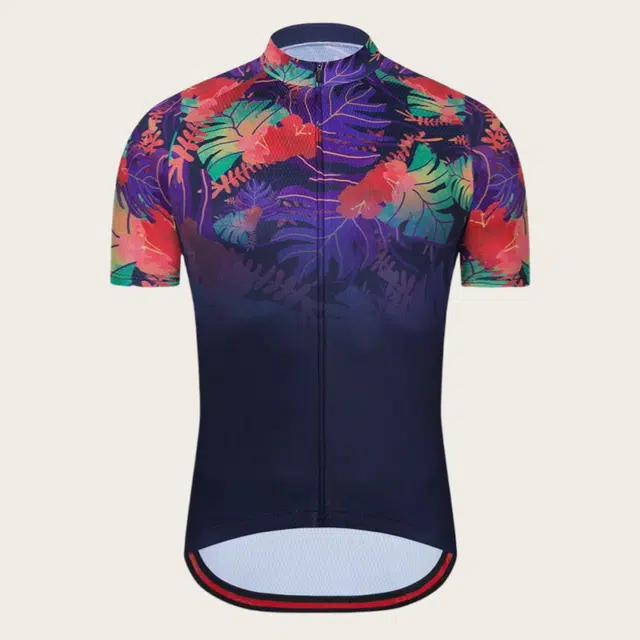 雅鹿 男款夏季短袖上衣自行车服山地车运动服 骑行配套