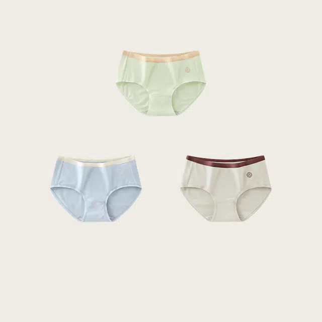 雅鹿 中腰透气无痕三角内裤 女款 组合装