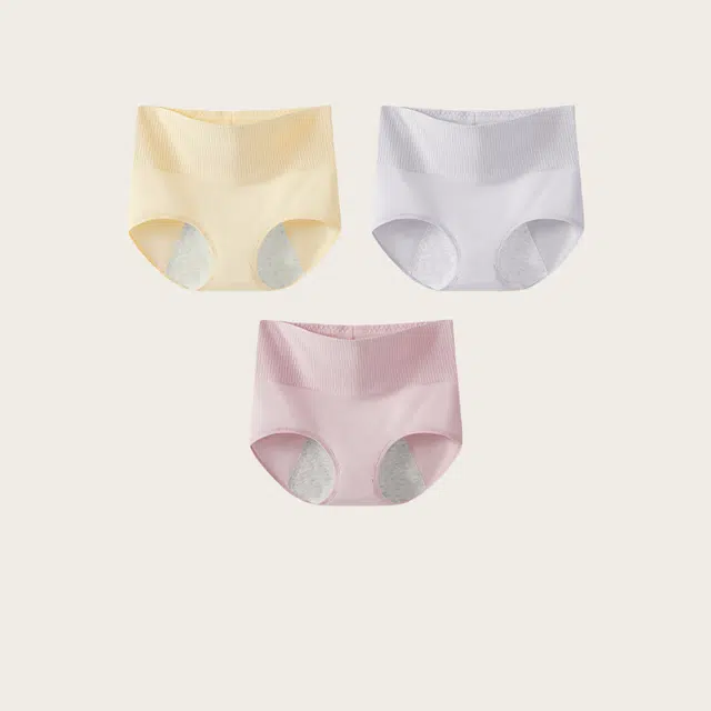 雅鹿 高腰生理期防漏棉裆内裤 女款 组合装