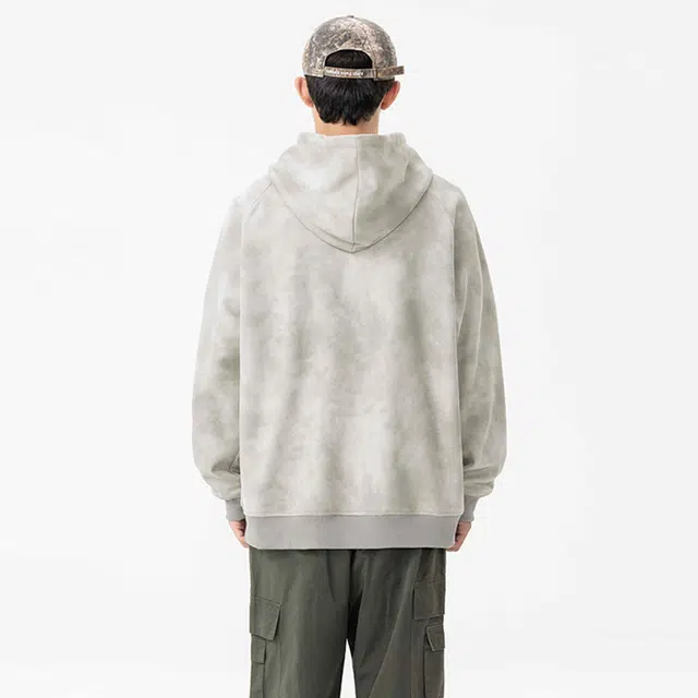 快鱼 美式街头基础麂皮绒经典百搭无性别主义纯色多巴胺色系宽松休闲创意拉链设计开衫长袖卫衣 男女同款