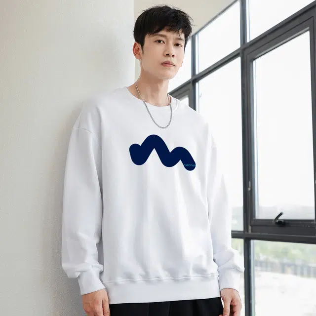 快鱼 无性别主义美式复古基础款运动休闲圆领套头卫衣 男女同款