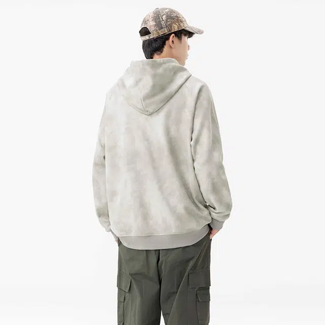 快鱼 美式街头基础麂皮绒经典百搭无性别主义纯色多巴胺色系宽松休闲创意拉链设计开衫长袖卫衣 男女同款