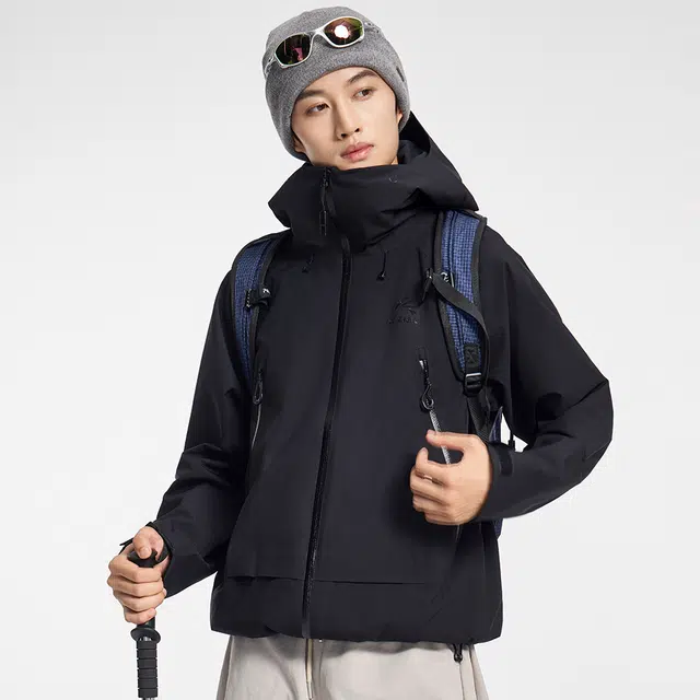鸭鸭  冰壳系列 山系户外工装三合一四季外套时尚百搭宽松休闲连帽  耐磨透气防水防风防雨冲锋衣 男女同款
