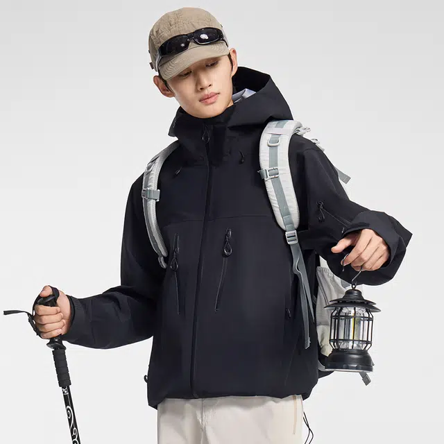 鸭鸭  冰壳系列 山系户外三合一四季软壳时尚百搭连帽运动夹克  防水防风透气耐磨防雨冲锋衣 男女同款