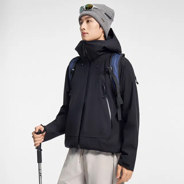 鸭鸭  冰壳系列 山系户外工装三合一四季外套时尚百搭宽松休闲连帽  耐磨透气防水防风防雨冲锋衣 男女同款