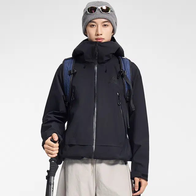 鸭鸭  冰壳系列 山系户外工装三合一四季外套时尚百搭宽松休闲连帽  耐磨透气防水防风防雨冲锋衣 男女同款
