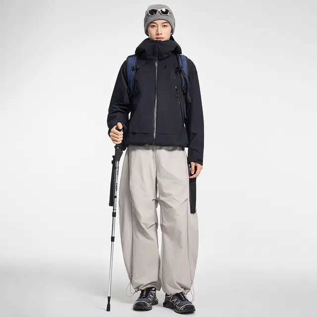 鸭鸭  冰壳系列 山系户外工装三合一四季外套时尚百搭宽松休闲连帽  耐磨透气防水防风防雨冲锋衣 男女同款