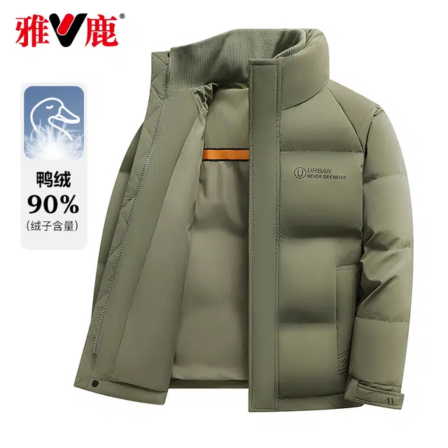 雅鹿 休闲保暖时尚百搭立领羽绒服 男款