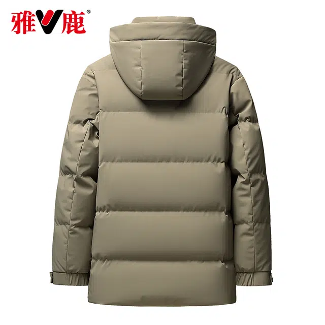 雅鹿 石墨烯内里休闲连帽时尚百搭羽绒服 男款