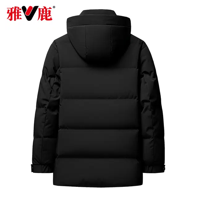 雅鹿 石墨烯内里休闲连帽时尚百搭羽绒服 男款