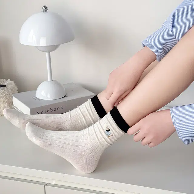 棉基因 抗起球吸湿透气运动中筒袜 女款 组合装