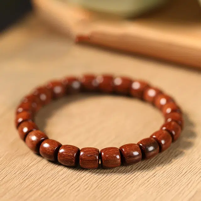 京华录 中式清香素串木质 国风栖霞寺文玩佛珠 手持盘玩念珠 国潮绕指柔转运 贡木 木作手串 男女同款情侣款 贡木