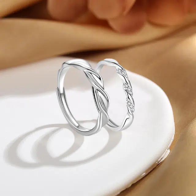 京华录 莫比乌斯环情定众生恋爱告白官宣饰爱可调节情侣对戒 请设计简约日常通勤百搭食指戒周年限定礼盒 锆石 戒指 男女同款情侣款