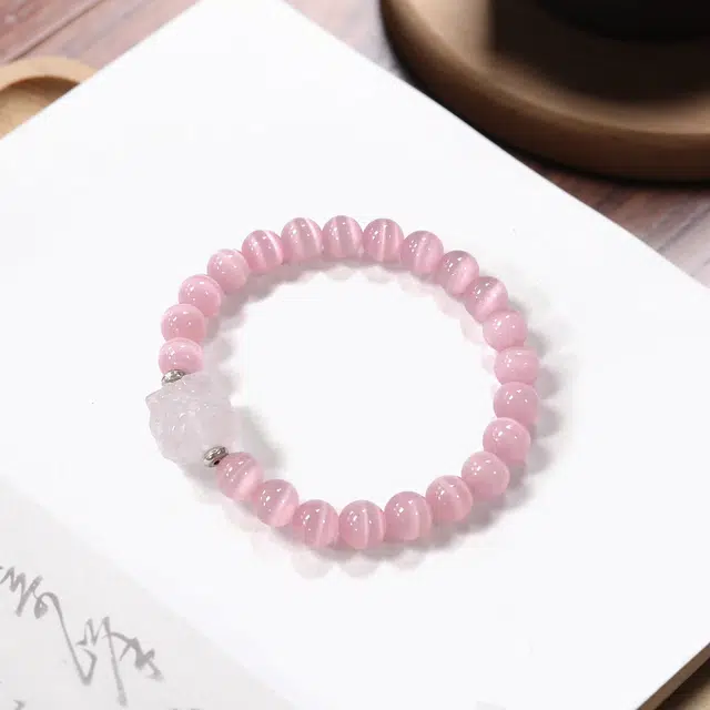 【做个富婆】 京华录 旺桃花招财醒狮 新中式复古国潮风高级感气质百搭闺蜜转运礼盒#好运 玻璃猫眼 手链 男女同款情侣款