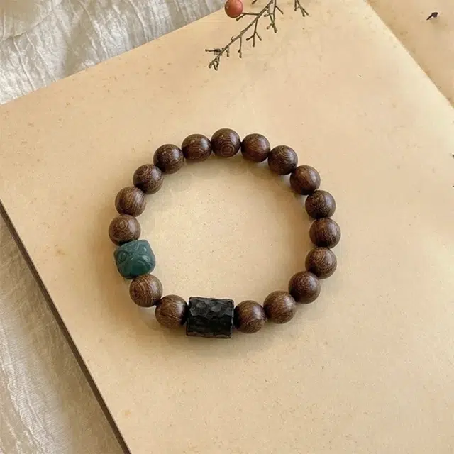 京华录 狮来运转节节高升 民族风貔貅手持文玩念珠禅意 小众气质温柔创意设计感 升官前程似锦#好运 花梨木 手串 男女同款情侣款