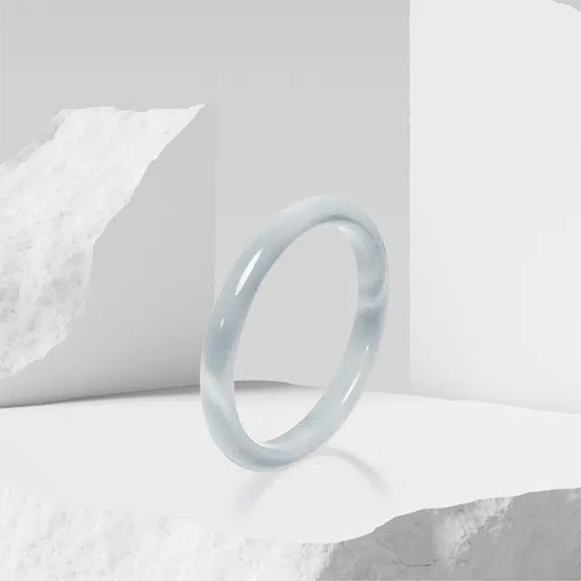 京华录 【甄选】库里蓝美人贵妃镯 宫廷凤古典优雅温润柔和雅韵吉祥如意平安顺遂通勤百搭轻奢质感#好运 玻璃猫眼 手镯 女款