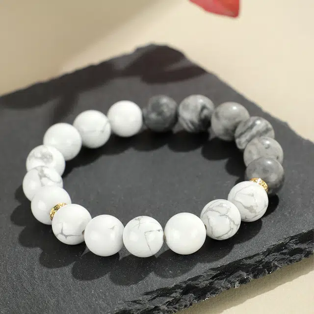 京华录 新中式国潮 转运珠 复古民族风高级破碎感典雅大气 简约精致显白古典 地图石 玉石手串 男女同款情侣款