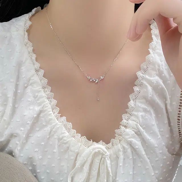 【纯银999|穗穗平安】 京华录 麦穗 年年有你 风吹穗色盈 蝉鸣夏拾忙 精致优雅气质锁骨链 校园通勤日常简约百搭吊坠 足银 项链 女款