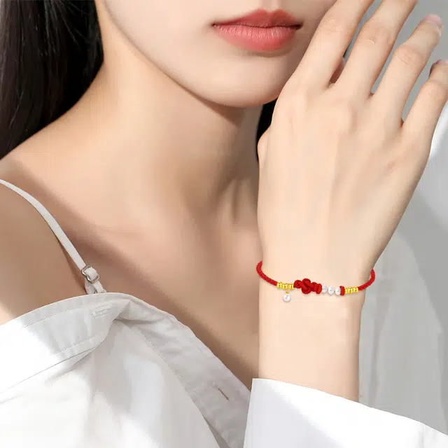中国珠宝 如意转运手绳 新中式本命年转运珠 足金 一口价 黄金手链 男女同款情侣款