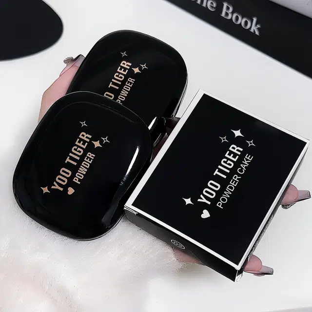 拉美拉 控油遮瑕清透双层粉饼干湿两用持久 不卡粉不脱妆服帖防水彩妆