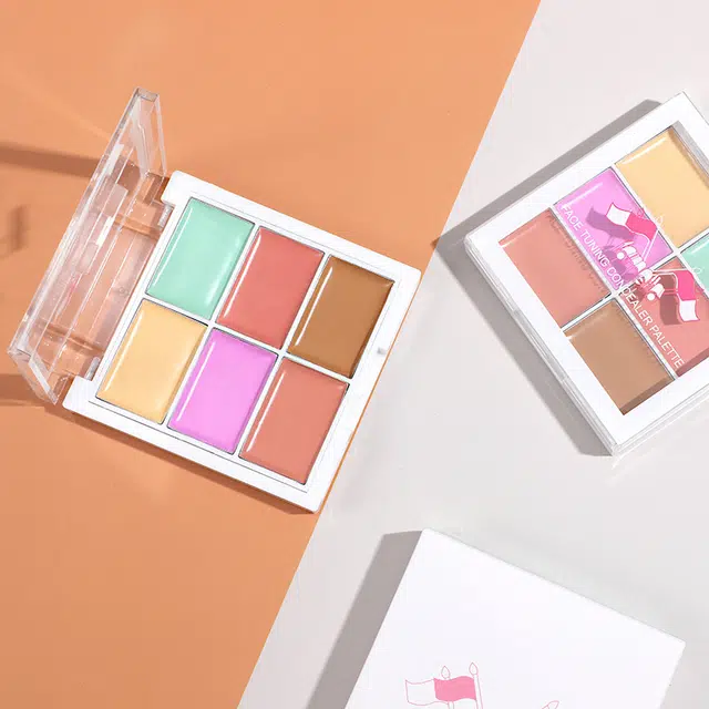 拉美拉 修容师六色清透遮瑕膏无暇持久遮痘印黑眼圈 丝绒易上色自然 伪素颜学生通勤彩妆