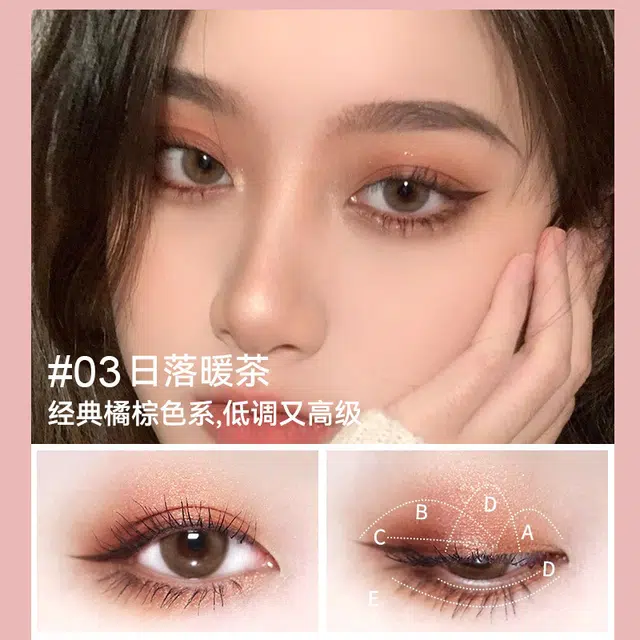 拉美拉 十色眼影盘 易上色细闪哑光珠光 一盘多用多色