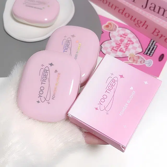 拉美拉 遮瑕清透双层腮红膏干湿两用持久控油 亮泽修饰肤色修饰轮廓气色