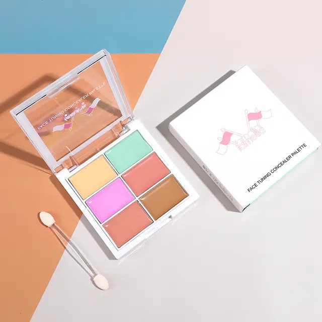 拉美拉 修容师六色清透遮瑕膏无暇持久遮痘印黑眼圈 丝绒易上色自然 伪素颜学生通勤彩妆