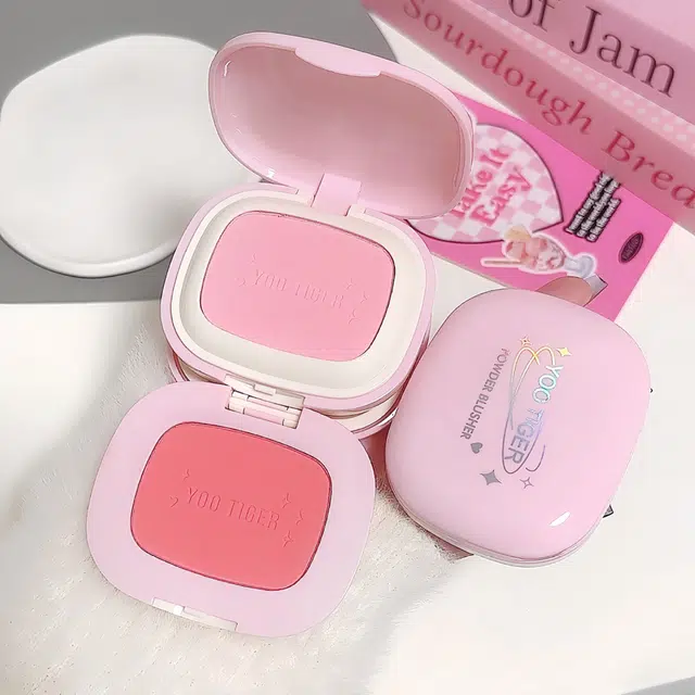 拉美拉 遮瑕清透双层腮红膏干湿两用持久控油 亮泽修饰肤色修饰轮廓气色