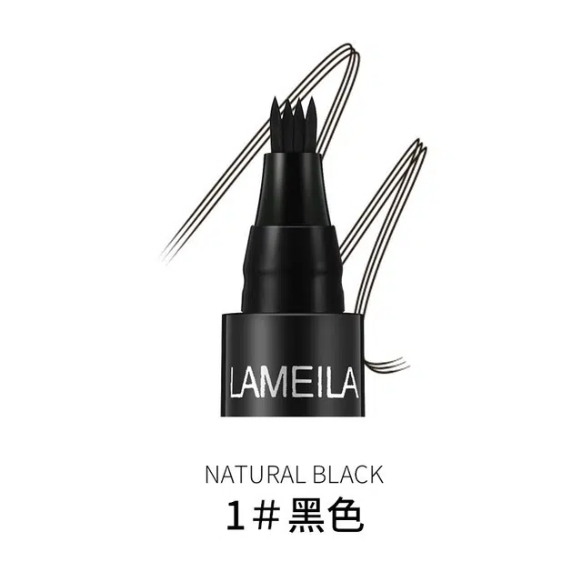 拉美拉 微雕水纹眉笔 四头分叉不易脱色