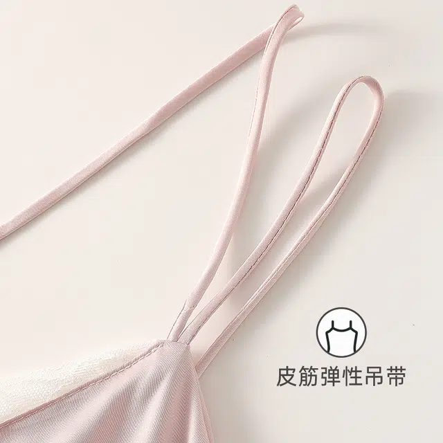 俞兆林 纯欲风睡裙睡袍两件套吊带家居浴袍 女款 粉色