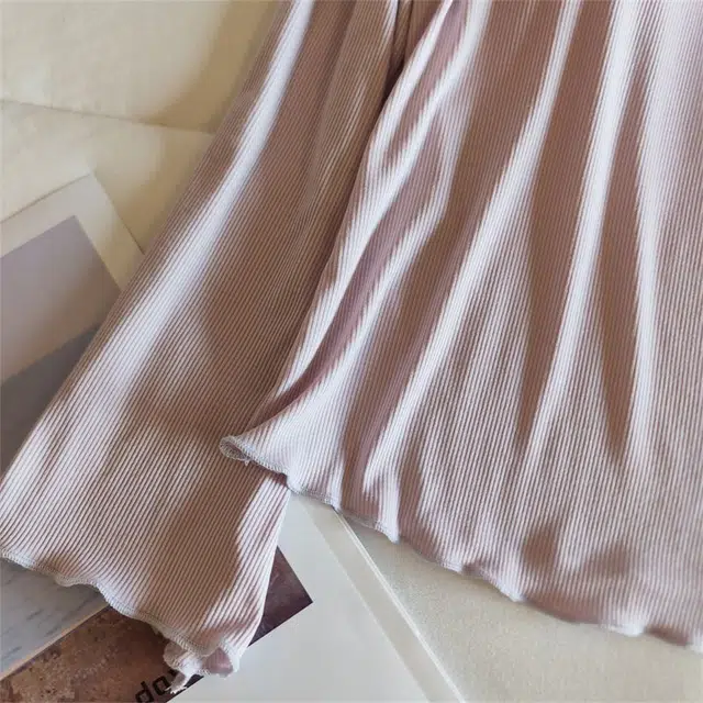 俞兆林 带胸垫高级感轻奢纯色柔软长袖两件套家居服睡衣礼盒 女款