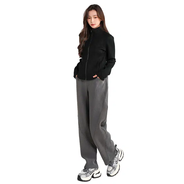 美力城 厚款防风裤防泼水弯刀裤保暖休闲裤 女款