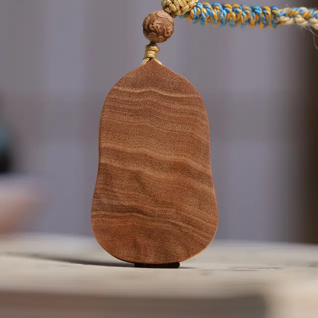 絮物 新中式国潮古风木雕观音 一帆风顺本命年 车载好运 老山檀 吊坠 男女同款情侣款