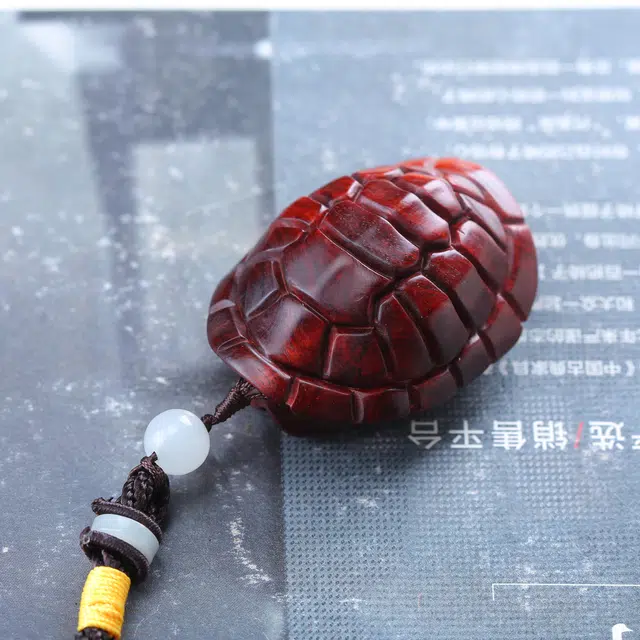絮物 国风新中式富甲天下文玩木刻手工精雕龟壳摆件富甲一方随身把玩 小叶紫檀 把件 男女同款情侣款