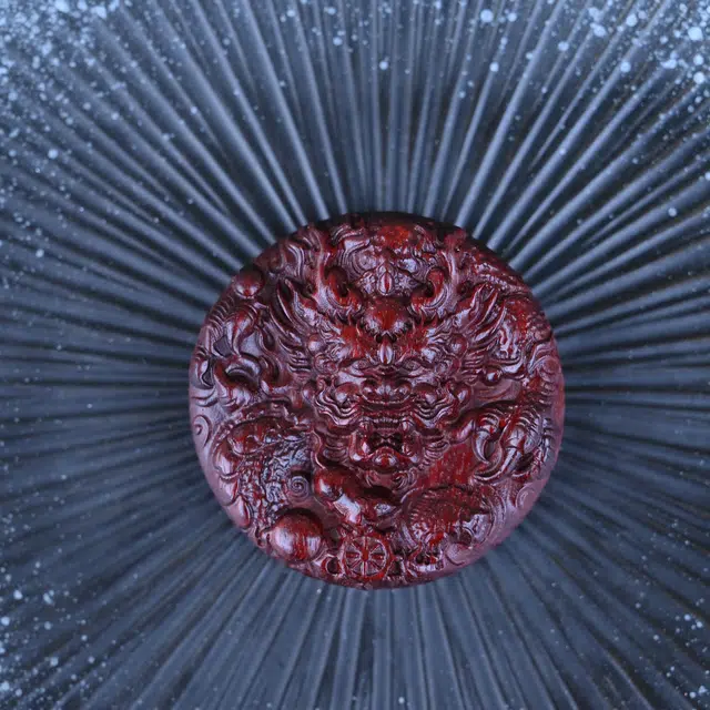 絮物 国风新中式手把生肖龙手工精雕木刻生肖龙 工艺品 小叶紫檀 把件摆件 男女同款情侣款