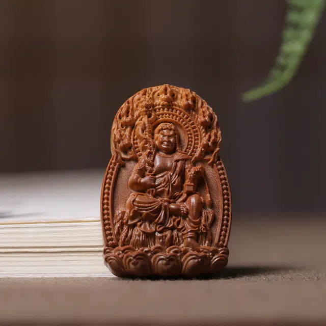 絮物 新中式国潮十二生肖守护神模具双面本命佛挂件毛衣链 古法精雕手把件送男 女朋友礼盒饰品#好运 老山檀香 吊坠 男女同款情侣款