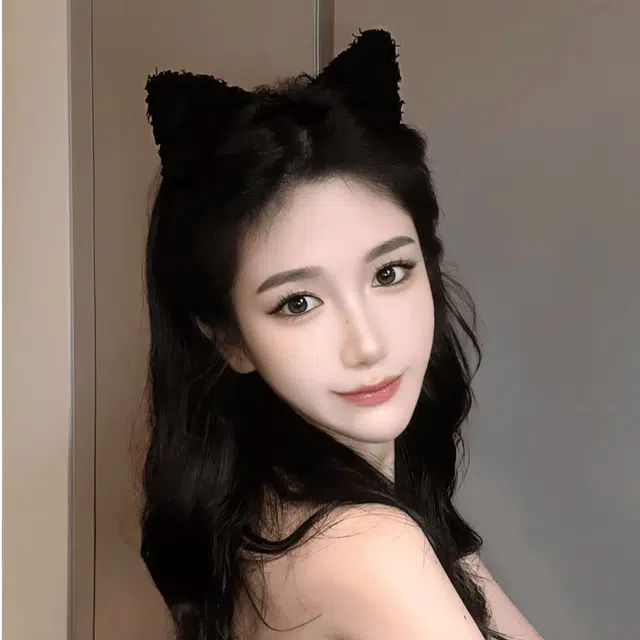 丹琴 可爱猫咪百搭洗脸绒毛猫耳朵 毛绒 发箍 女款