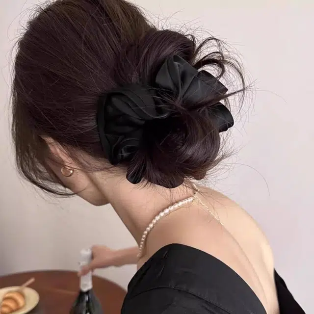 丹琴 韩版缎面枕头木耳大肠圈发绳丸子头皮筋扎头发高弹力发饰低马尾头绳 布艺 发圈 女款