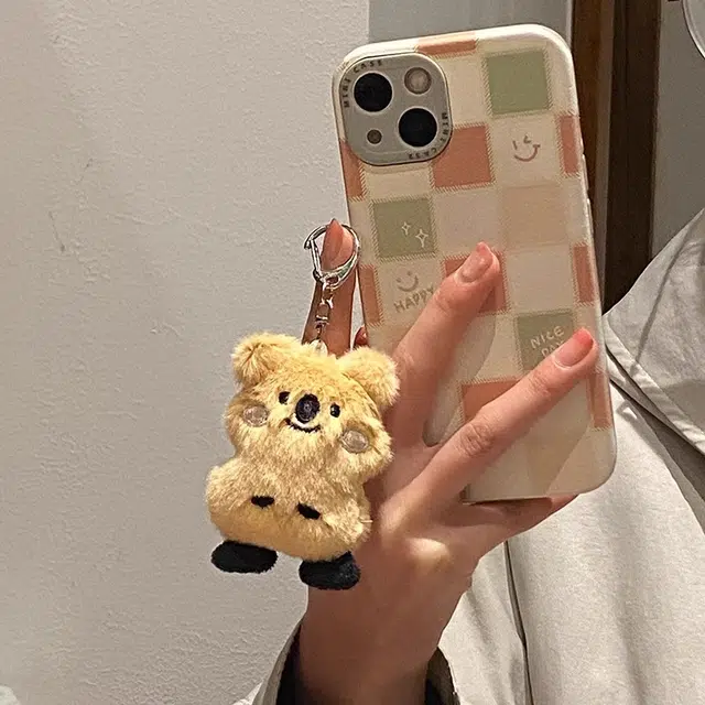 丹琴 可爱短尾袋鼠挂饰丑萌考拉公仔小玩偶书包包车载卡通小众百搭 毛绒 挂件 男女同款情侣款
