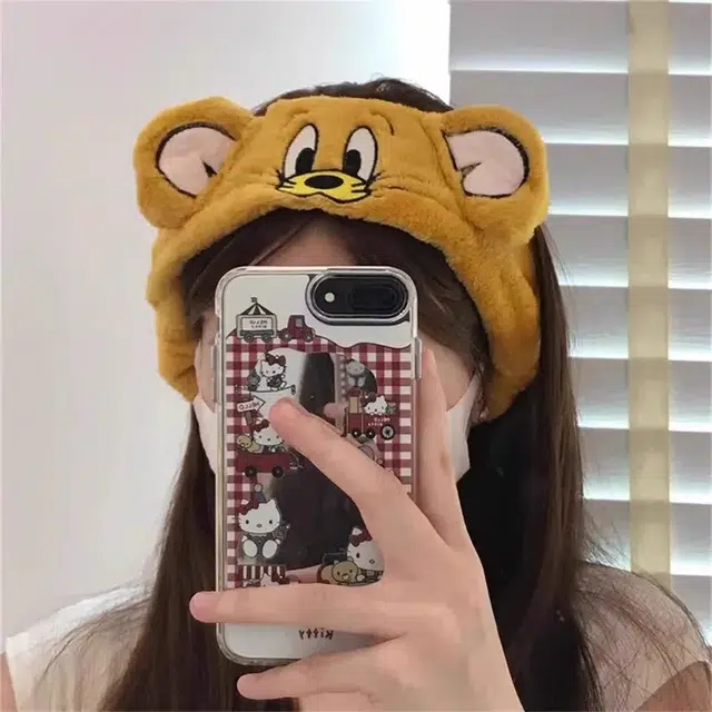 丹琴 可爱卡通搞怪猫咪运动洗脸洗漱化妆敷面膜专用 布艺 发带 男女同款情侣款