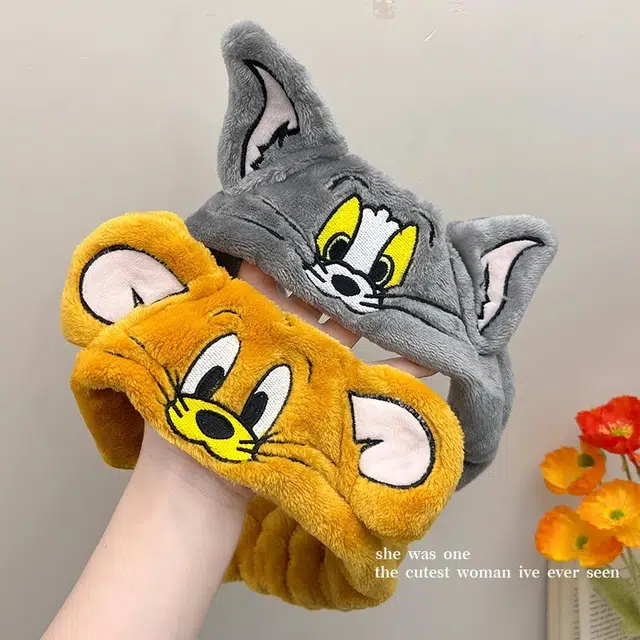丹琴 可爱卡通搞怪猫咪运动洗脸洗漱化妆敷面膜专用 布艺 发带 男女同款情侣款