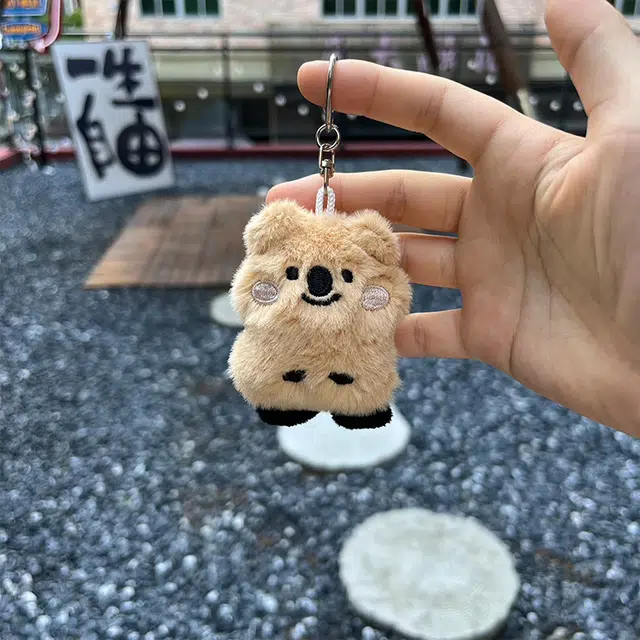 丹琴 可爱短尾袋鼠挂饰丑萌考拉公仔小玩偶书包包车载卡通小众百搭 毛绒 挂件 男女同款情侣款