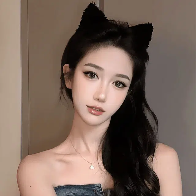丹琴 可爱猫咪百搭洗脸绒毛猫耳朵 毛绒 发箍 女款