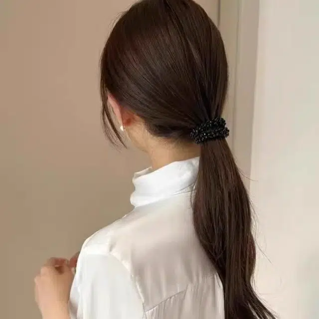 丹琴 精致水晶穿珠发圈女新款发绳气质名媛手链扎头发两用头饰 皮筋 头绳 女款