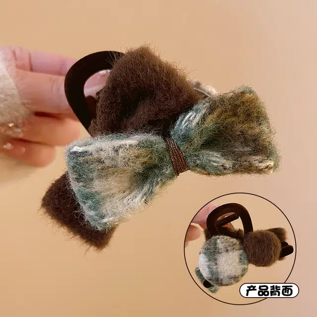 丹琴 新年红色蝴蝶结抓夹秋冬季高级感鲨鱼夹头饰夹子后脑勺发卡 布艺 发夹 女款