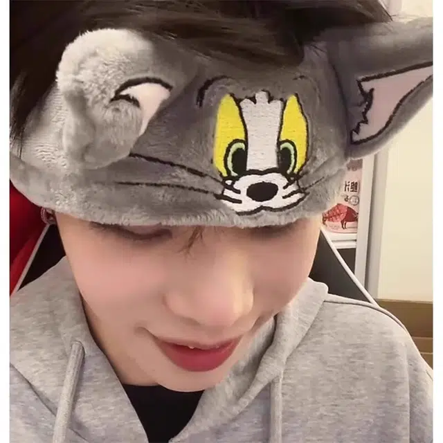 丹琴 可爱卡通搞怪猫咪运动洗脸洗漱化妆敷面膜专用 布艺 发带 男女同款情侣款