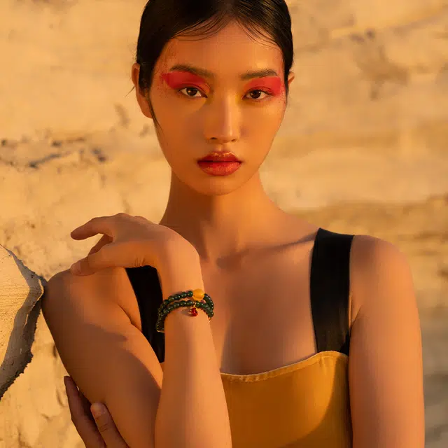 翠匠人 新中式潮流国潮古风 高级感小众设计 冰种 翡翠手串 女款
