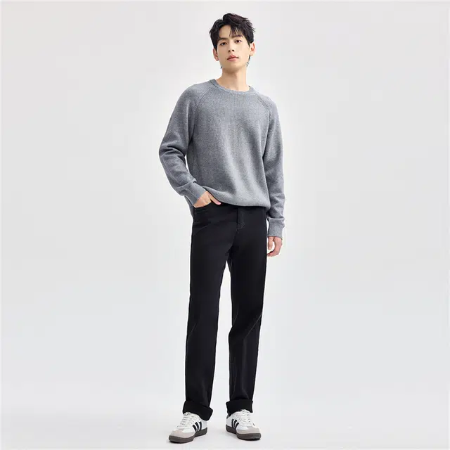 佐丹奴 中腰时尚舒适百搭休闲牛仔裤 男款 黑色