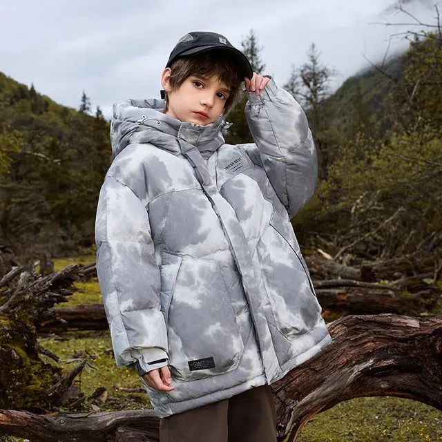 雅鹿 连帽舒适柔软百搭羽绒服 青少年
